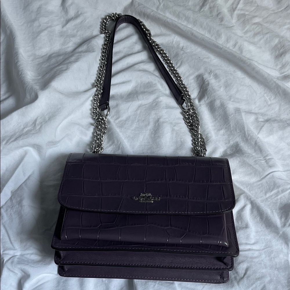 Dark purple Coach cross body,